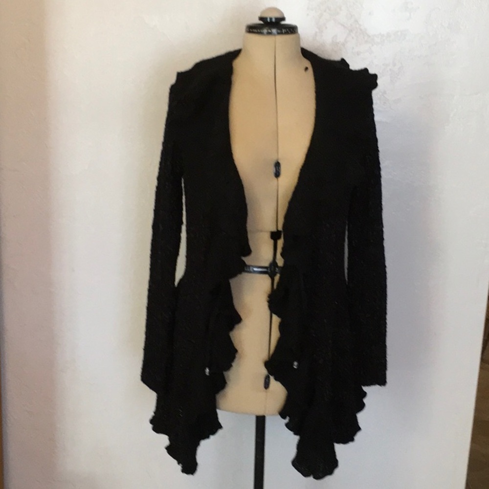Keren Hart Ruffled Front Cardigan